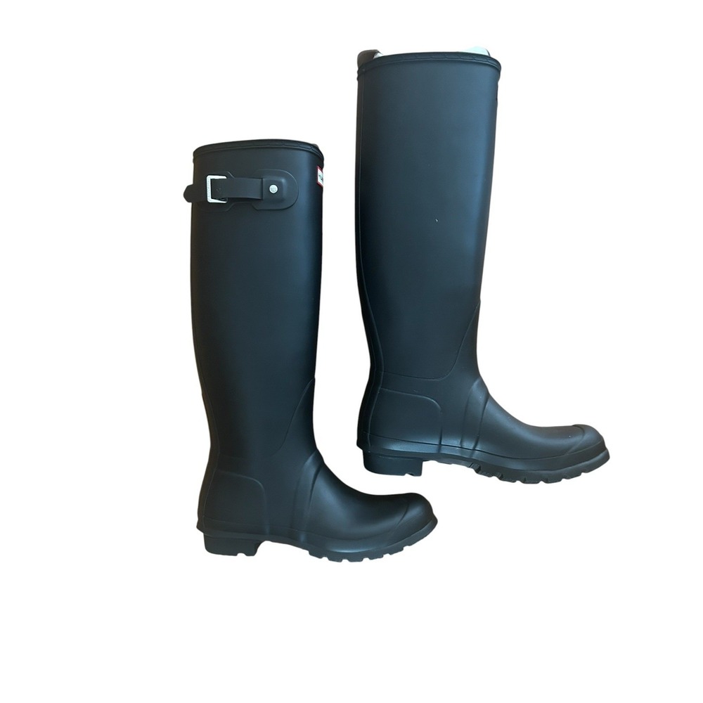 Hunter Boots Original Tall Waterproof Rain Boots Black Women's Size 8 - Picture 3 of 14
